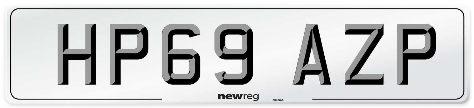 HP69 AZP Number Plate from New Reg